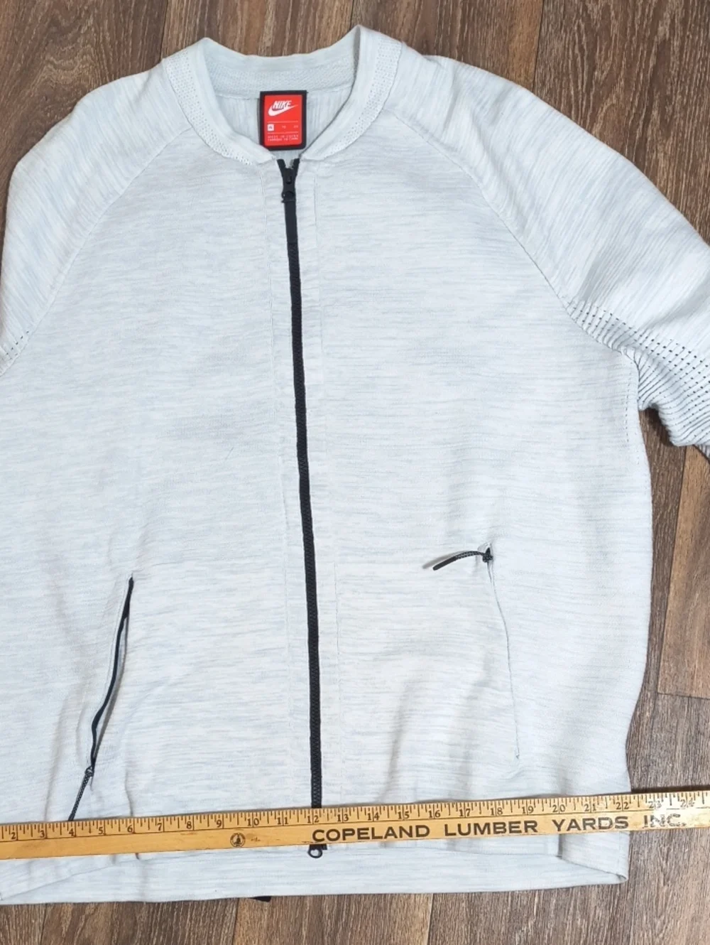 Gray White Nike Athletic Zip Up